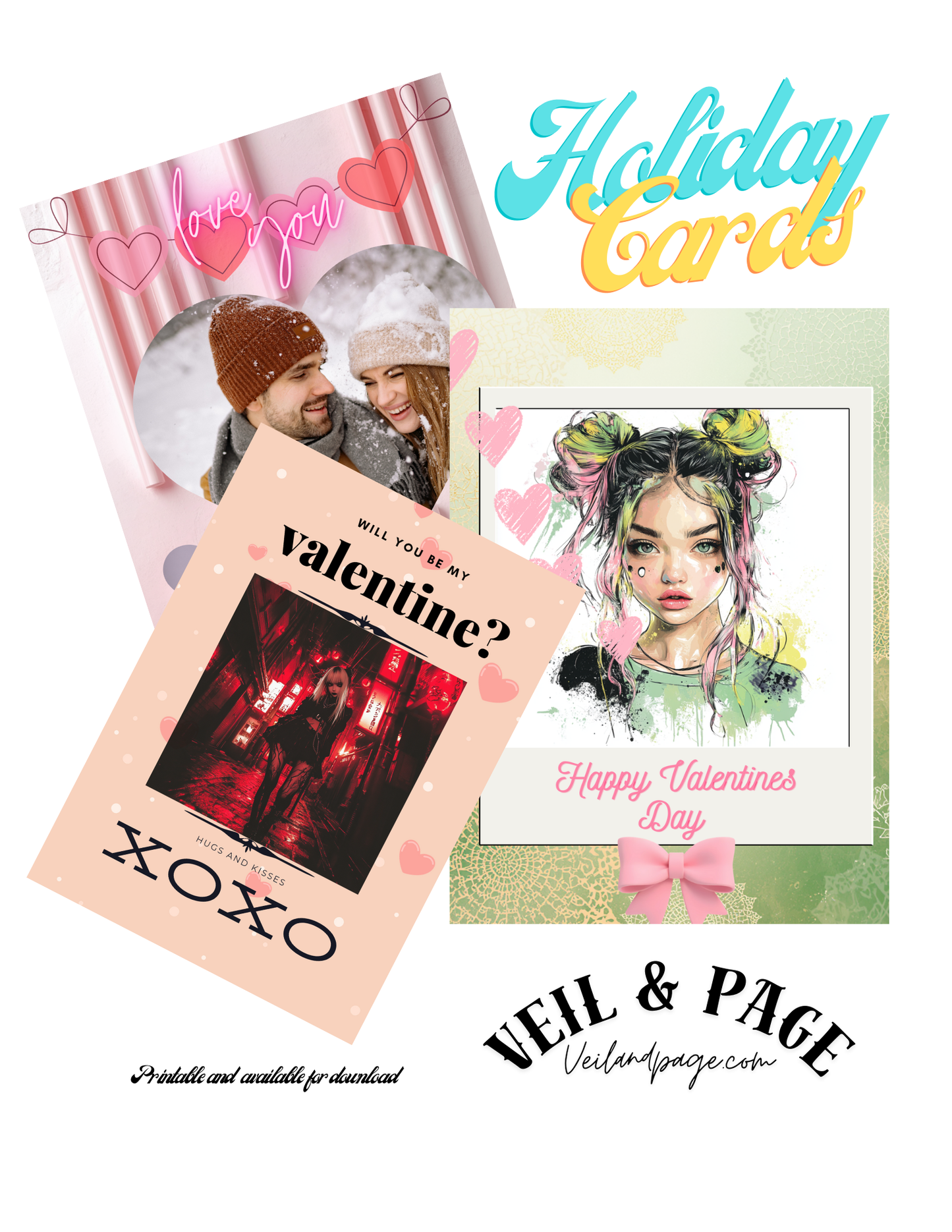 Valentine Girl Printable Card